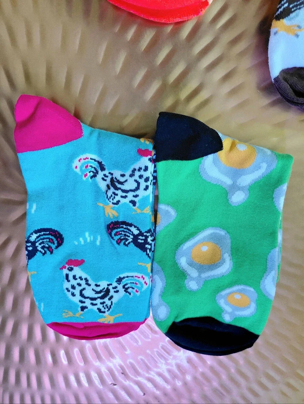 Colorful Chicken & Egg Novelty Women's Socks - Pack of 5 NWOT